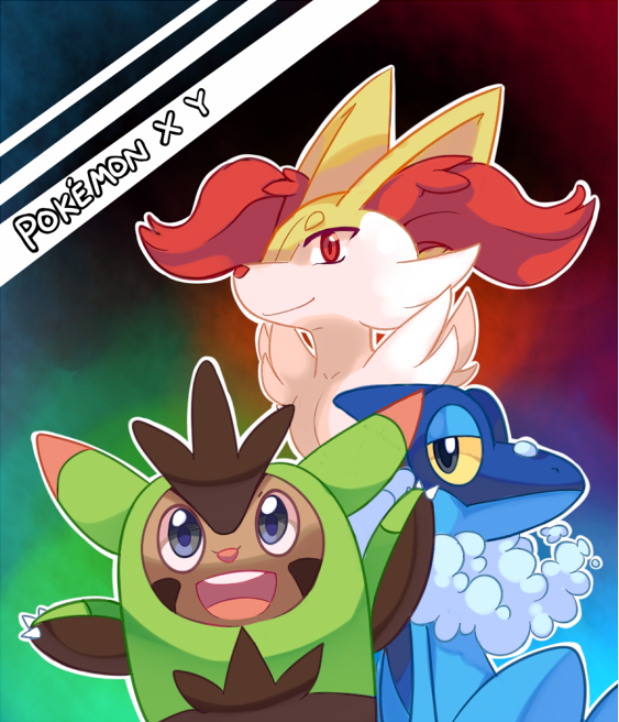 Pokemon X and Y second evolution starters by pekou on DeviantArt