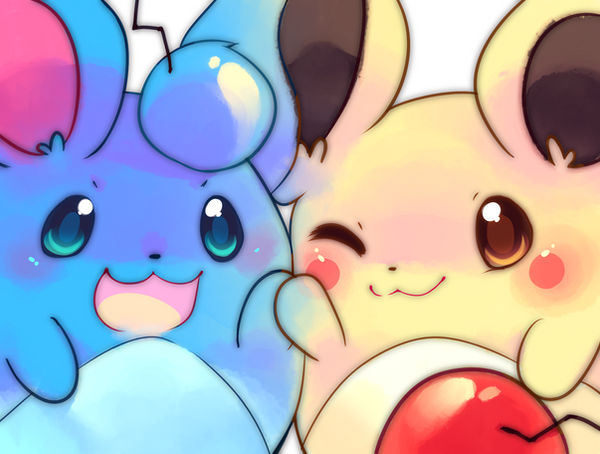 Marill And Pikablu By Pekou On DeviantArt marill-and-pikablu-by-pekou-on-deviantart