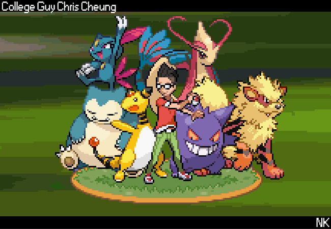 Pokemon Chris Rear View Chris-with-Lineup by TheGraffitiSoul on DeviantArt