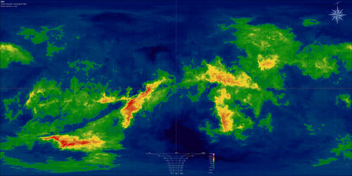 The World of Iaer - Equirectangular Topography Map