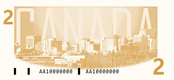 Canada $2 Note - Provincial Capitals (Verso)