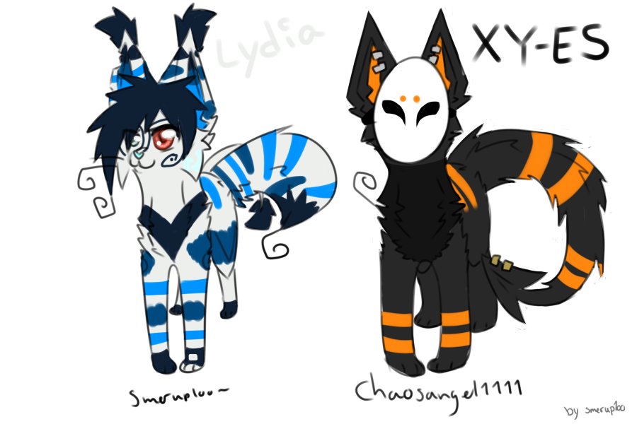 Lydia and Xy-es chibi