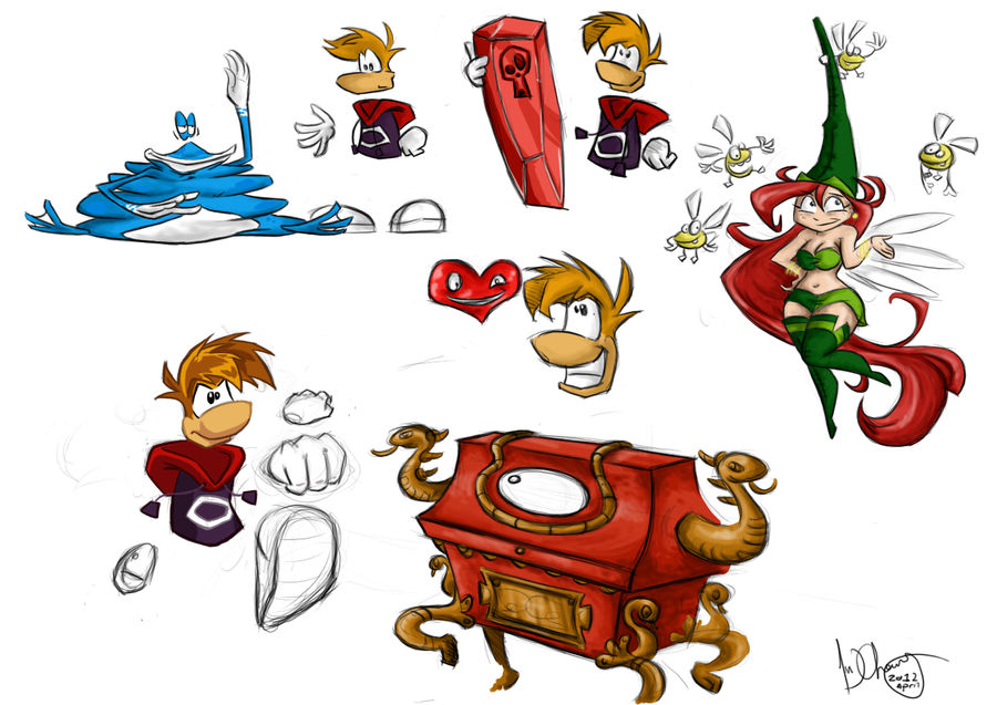 Rayman Origins sketches by J-j-a-y on DeviantArt