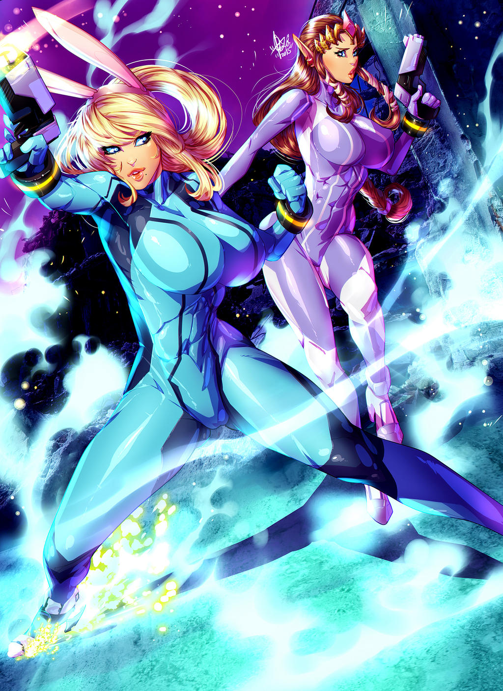 Zero suit samus and zelda kiss Zero suit samus and zelda kiss