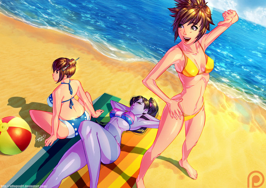 Nice day at the beach-Overwatch-fanart :D