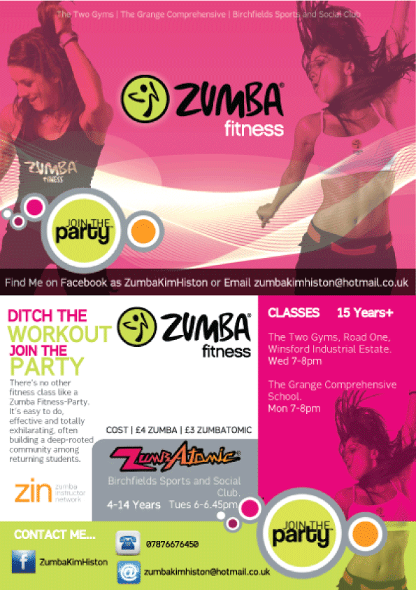 Image 1 for Zumba Flyer Template Free