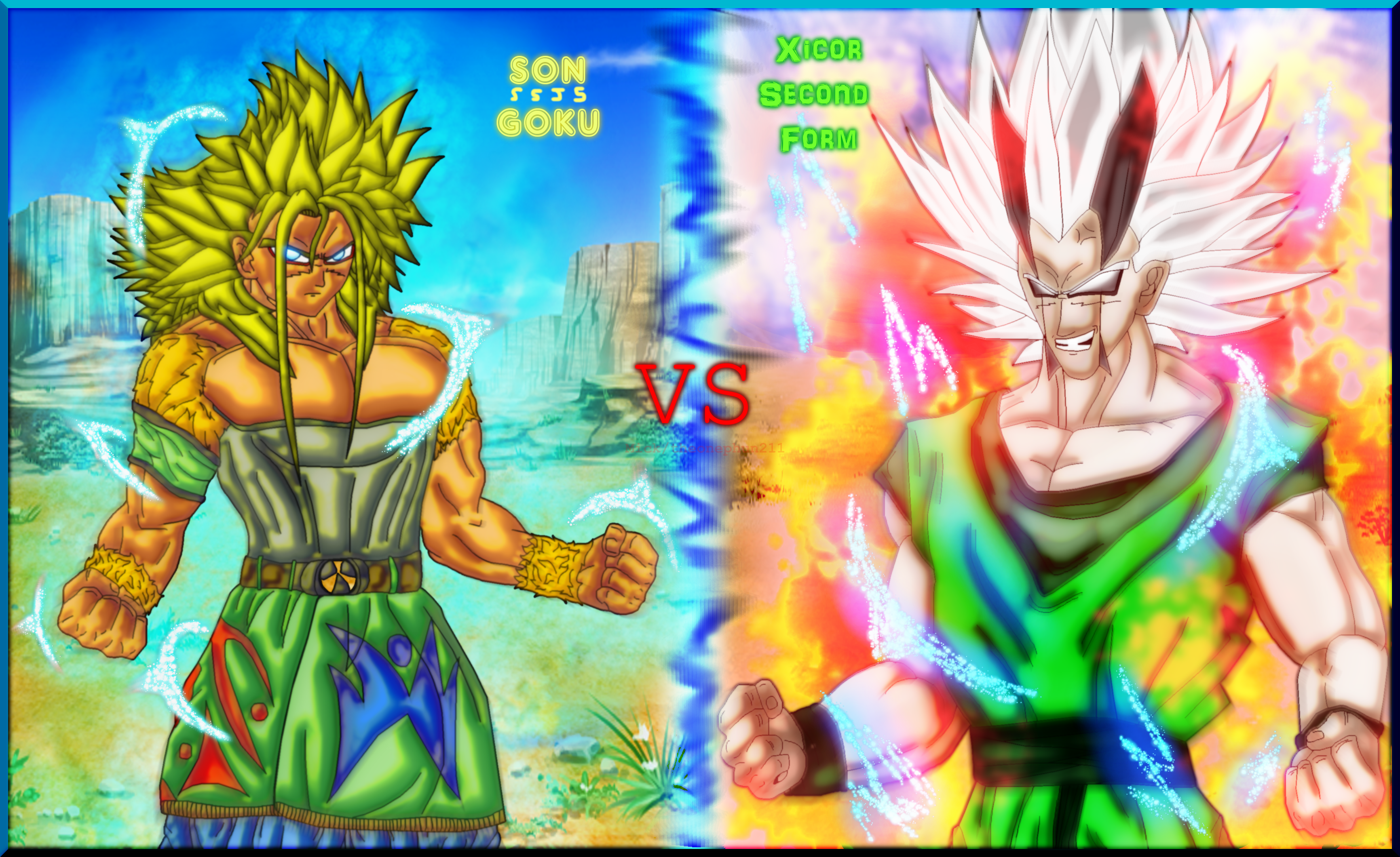 SSGSS vs SSJ5 by Majingokuable on DeviantArt