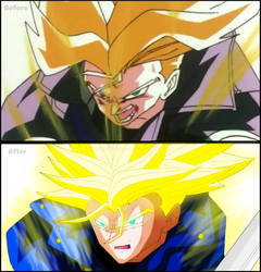 Dragon Ball Z Frame Redraw (Future Trunks SSJ) by TheOnePhun211