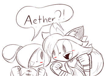 Tuqiu and Fernet excited doodle