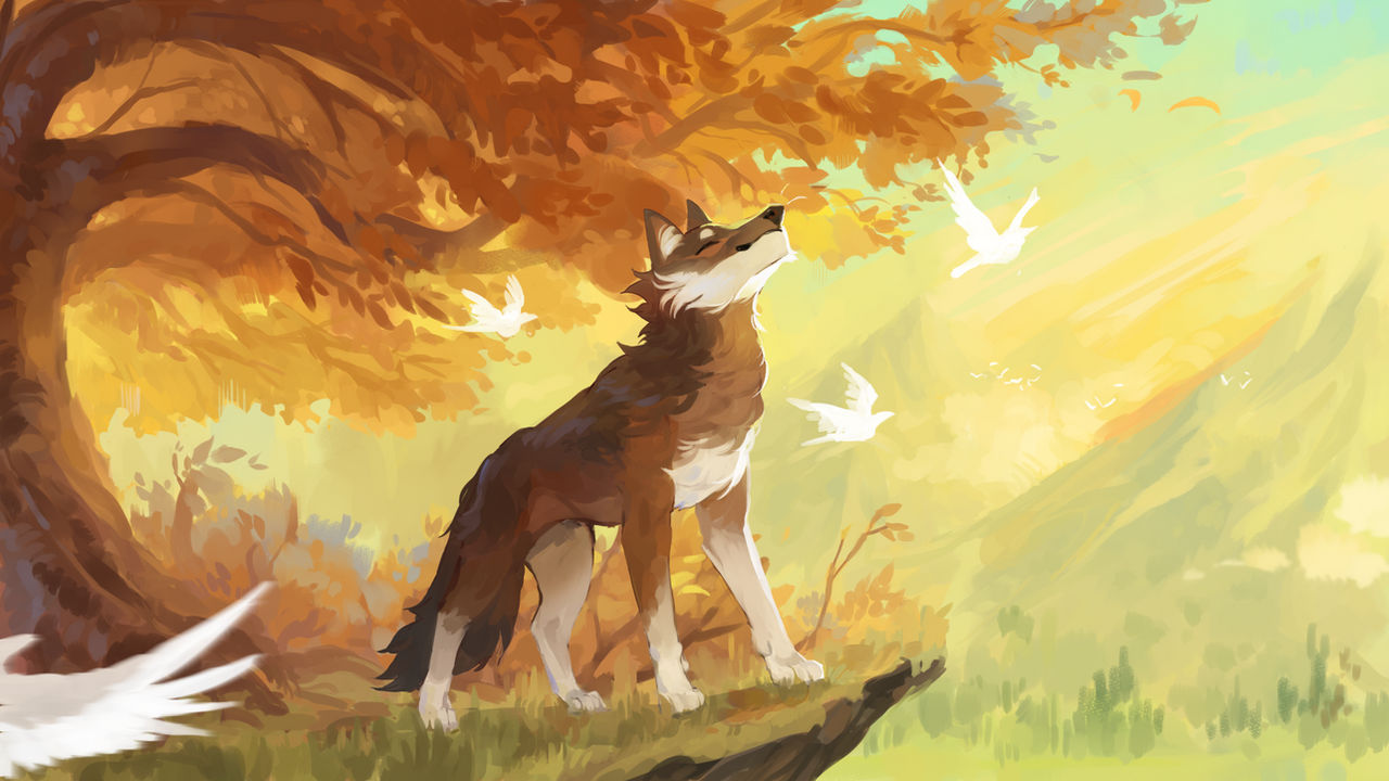 Autuum Wolf Autumn wolf by Kulnifer on DeviantArt