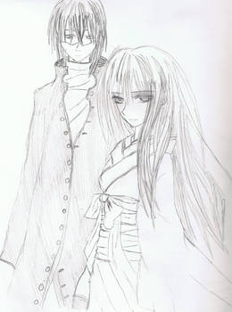 Shizuka and Ichiru- sketch