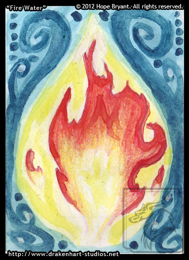 Fire Water ACEO