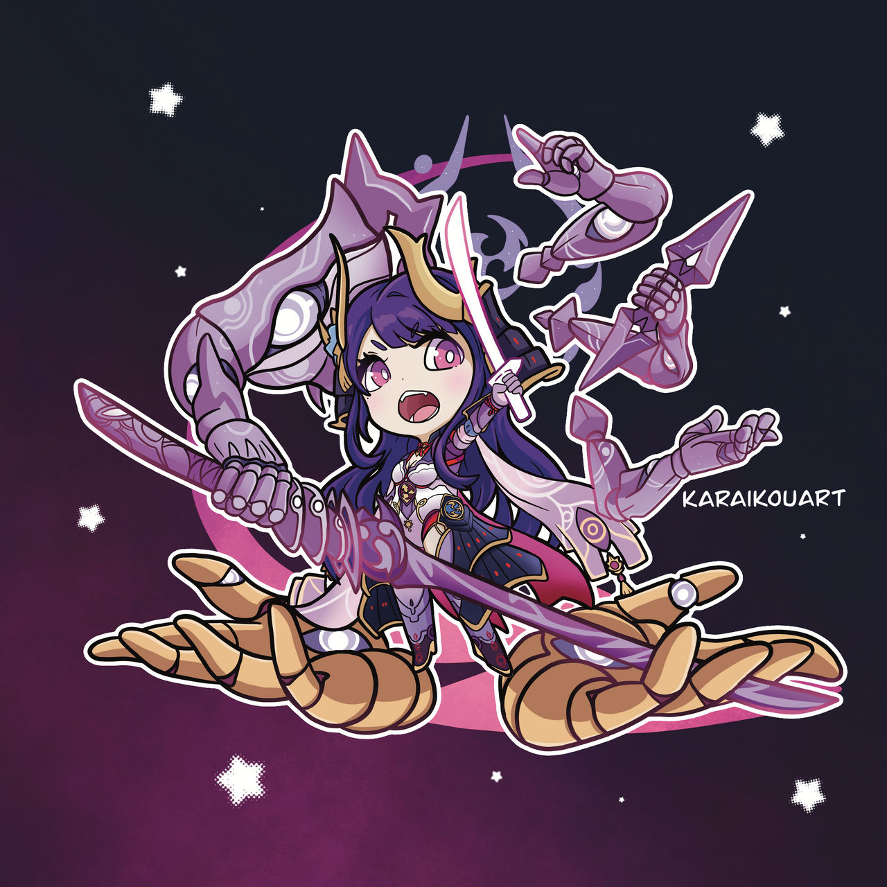 Chibi Raiden Background Chibi Raiden Shogun by Karaikoro on DeviantArt