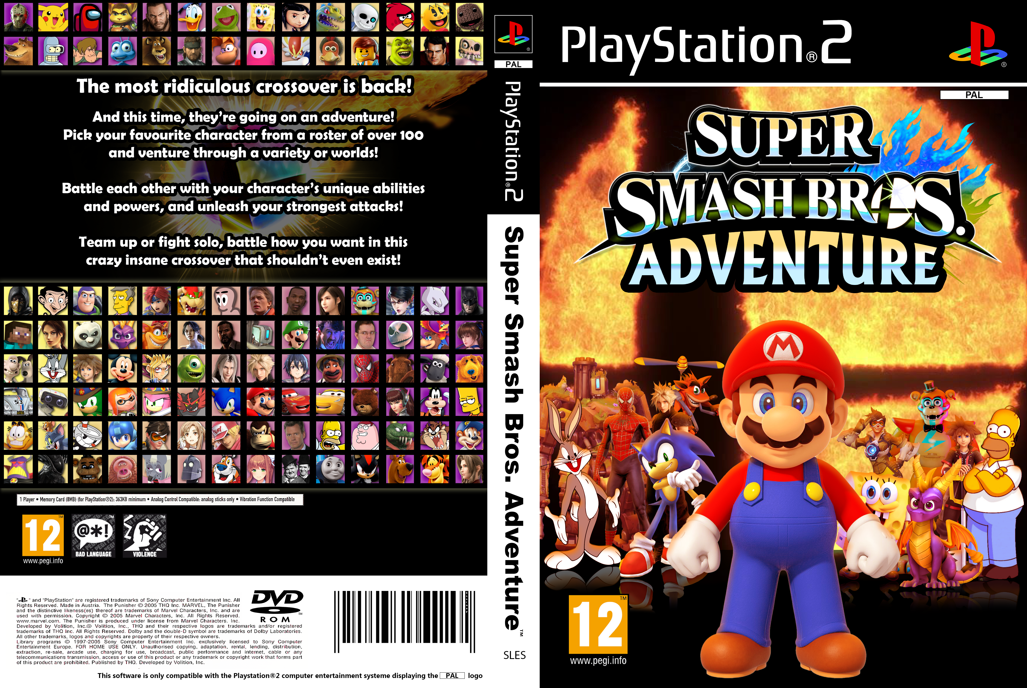 Super Smash Bros. Adventure PS2 Cover by CGrayzer on DeviantArt