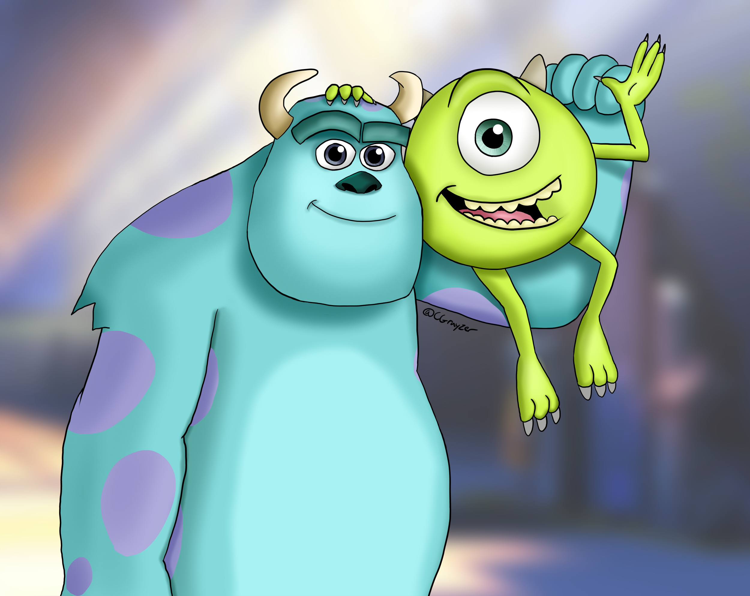Sulley and Mike Wazowski by CGrayzer on DeviantArt