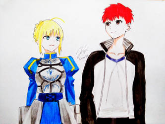 Saber x Shirou (Fate Stay Night)