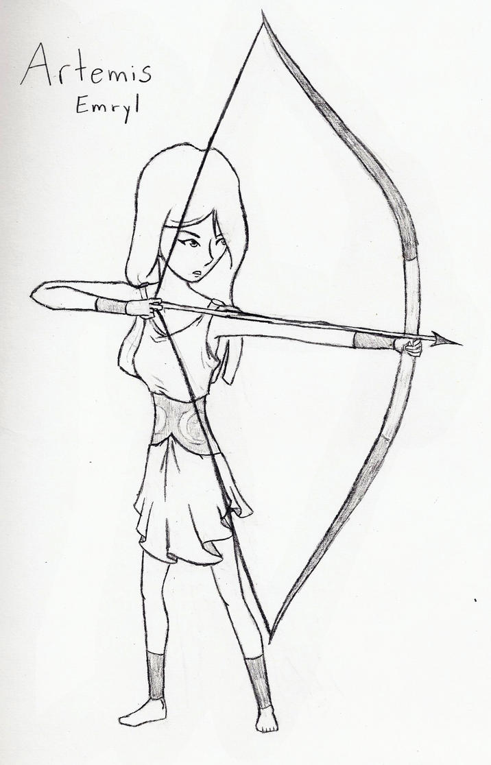 Artemis Greek Goddess Drawing Easy.