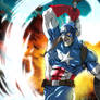 Captain America wielding Mjolnir!