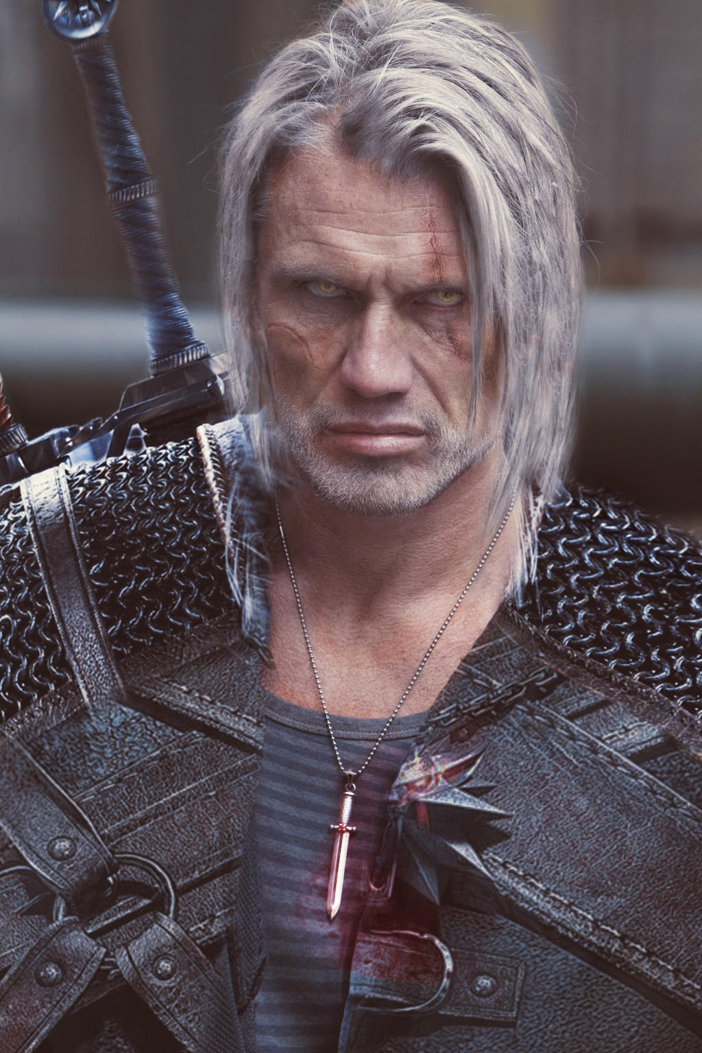 Witcher Geralt/Dolph Lundgren fan art by Tiedash on DeviantArt