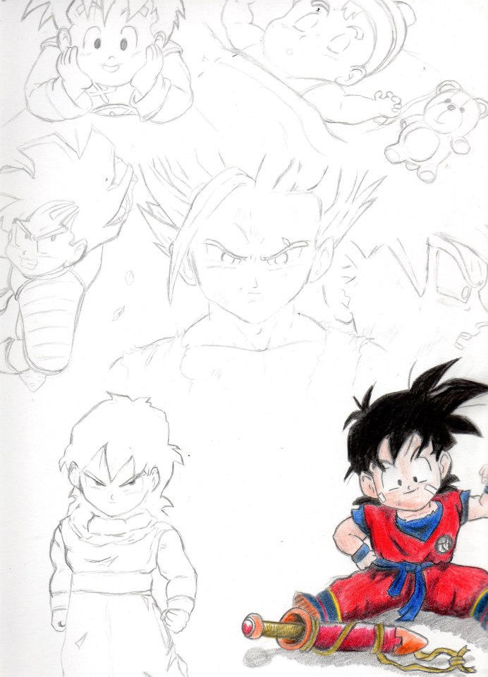 Gohan Writing gohan by walasEMT on DeviantArt