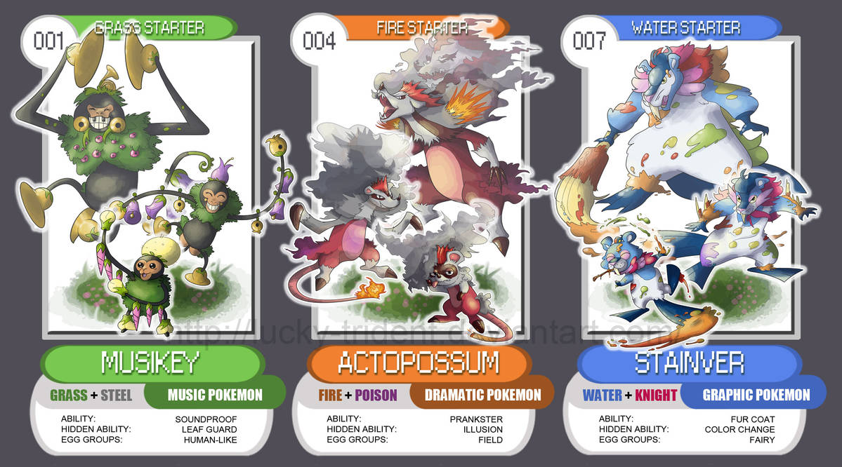 Choose your starter ! by LuckyTrident on DeviantArt