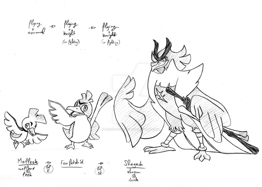 Farfetch'd evolution line complete by Lucky-Trident on DeviantArt