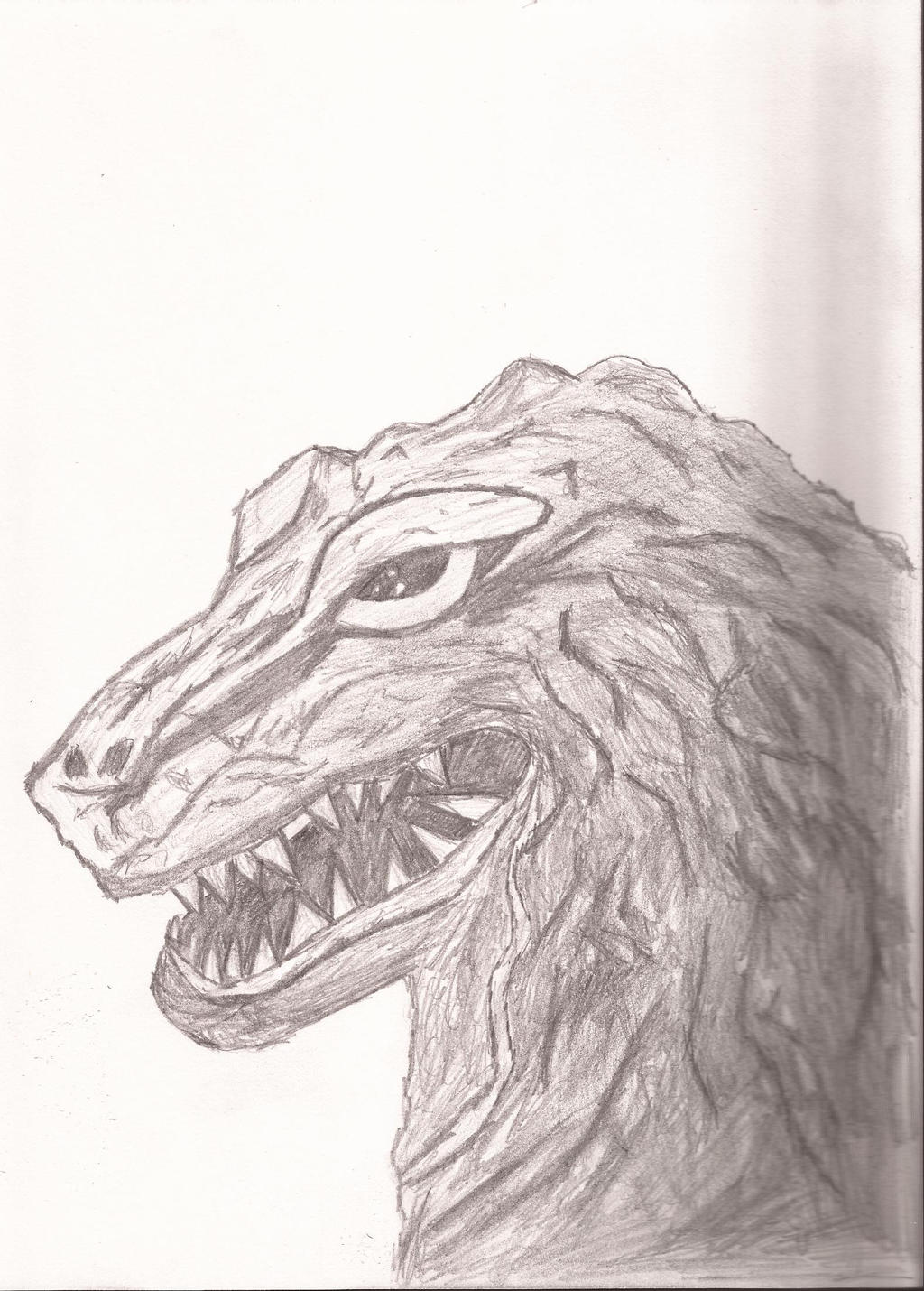 Godzilla 62 pencil sketch kinggoji by nik ainu on deviantart