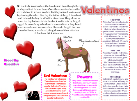 Valentino Breed Sheet