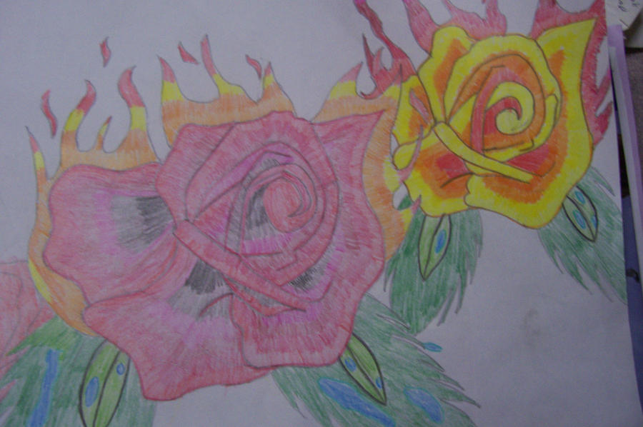 Fire Roses by RedEmoRoses on DeviantArt