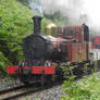 Isle of Man Railway: In the rain near Santon