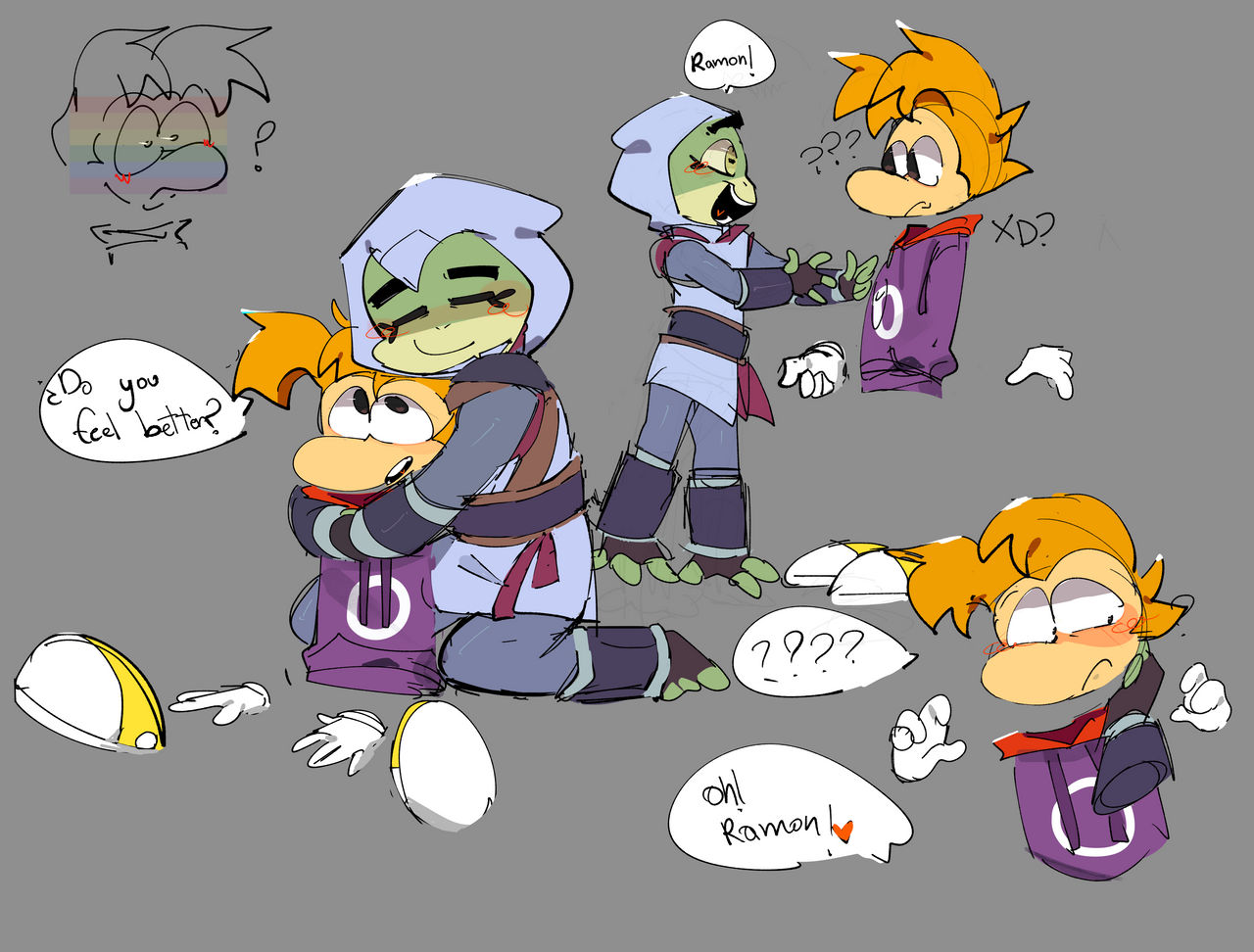 Rayman And Bullfrog by Azukarh on DeviantArt