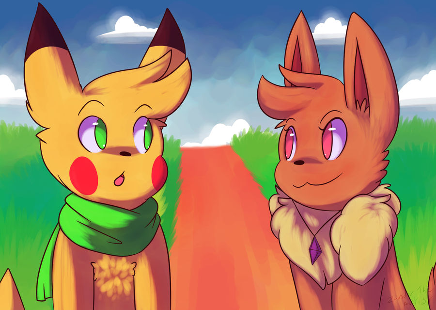 Leo Vs Pascal Leo The Pikachu And Pascal The Eevee BG by Zander-The-Artist on DeviantArt