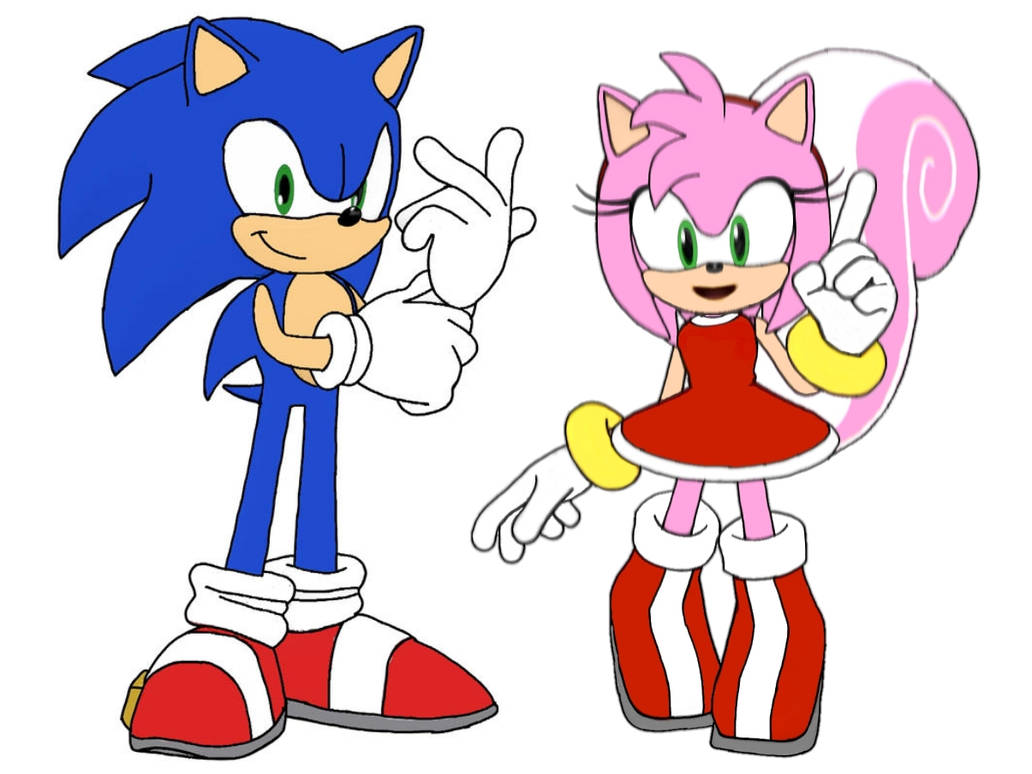 Sonic the Hedgehog and Amy Rose the Squirrel by NHWood on DeviantArt