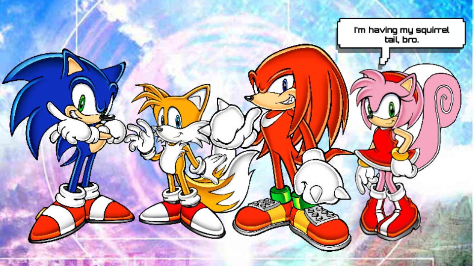 Sonic! Tails! Knuckles! Amy Rose?! by NHWood on DeviantArt