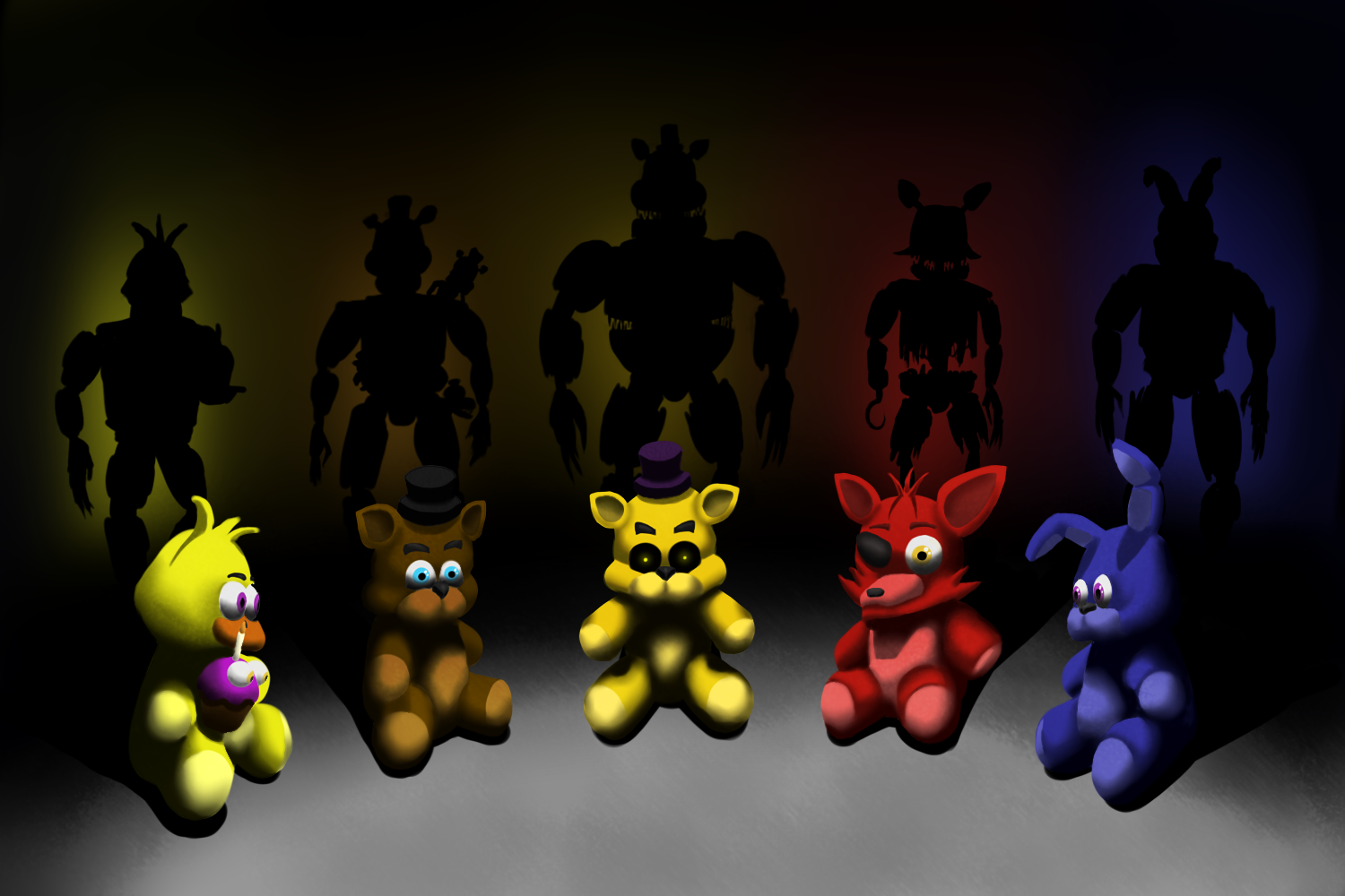 FNAF 4 : SAU ANIMATRONICS by Bunzabloveketchup135 on DeviantArt