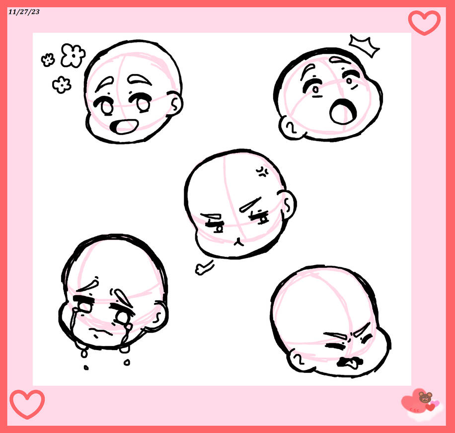 Chibi Haed Chibi Heads Practice by ClassicSonicChick on DeviantArt
