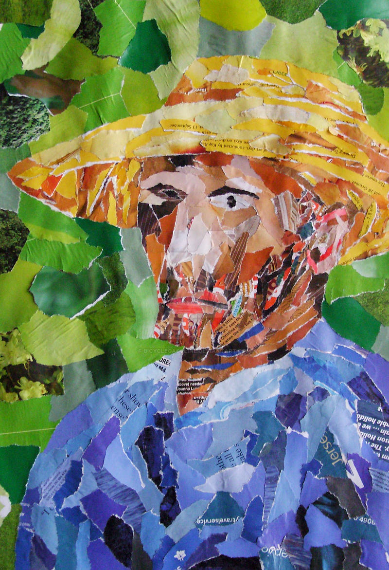 Van Gogh in Straw Hat Collage