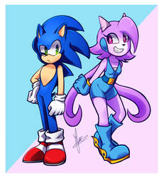 lilac And Sonic - crossover