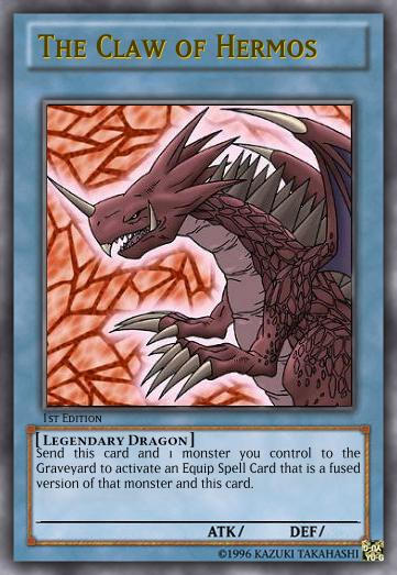 yugioh claw of hermos deck card Yugioh The Hermos (Drl2En013) Dragons of Legend 2 1st Edition Secret Rare The Claw of Hermos by