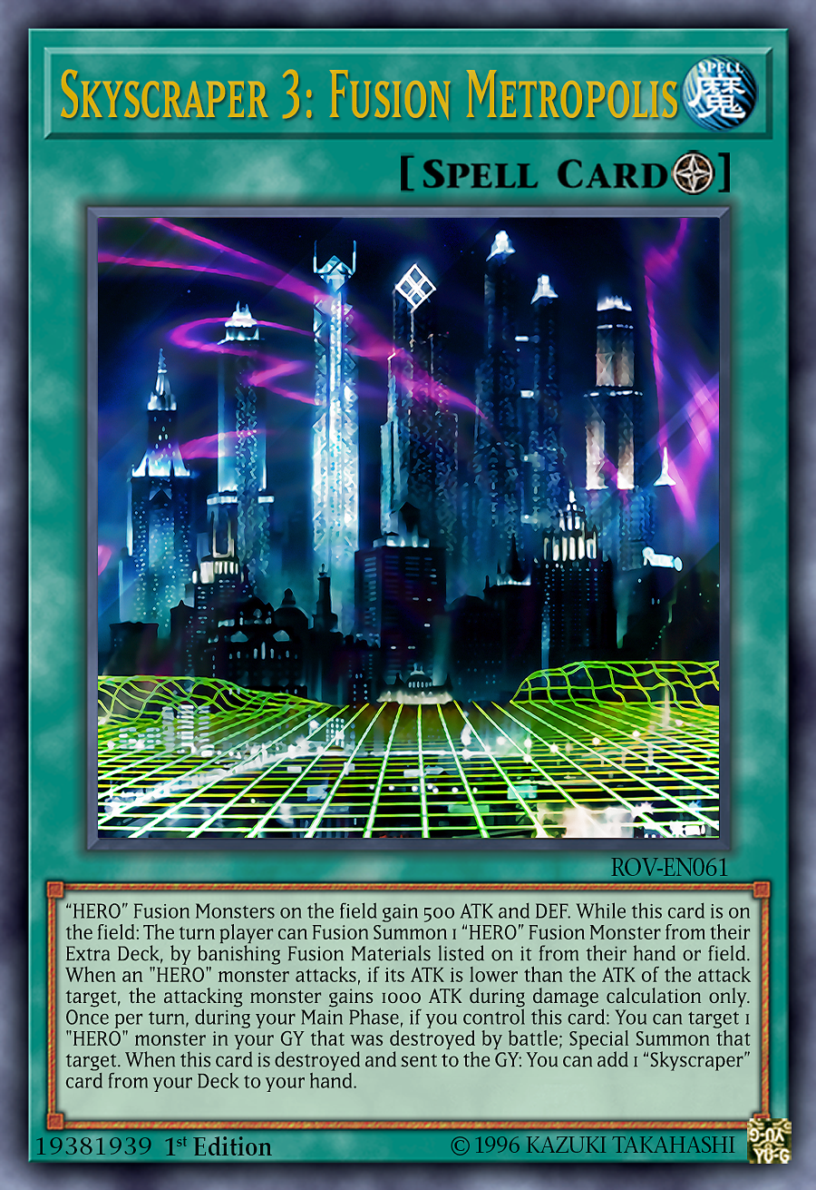 yugioh skyscraper card SPEED DUEL Konami may be 1st or Unlimited Edition What effects would you all