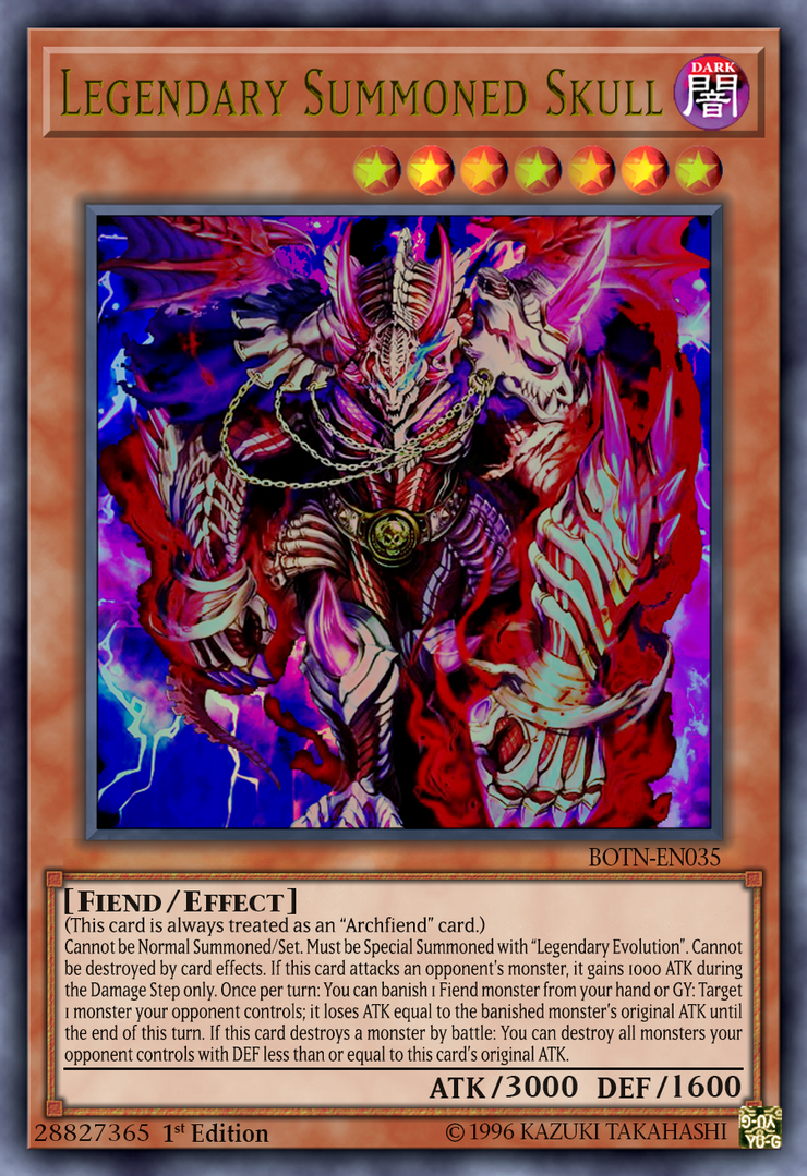yugioh summoned skull cards - SBC1-ENI01 - Common Summoned Skull can be seen on our highly detailed Metal Card Yu-Gi-Oh! Summoned Skull Limited Edition