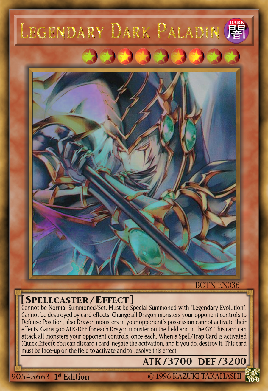 paladin yugioh cards Limited Edition Dark Metal Ingot You will receive the 1st Edition version of this card. Dark Paladin Card Profile :