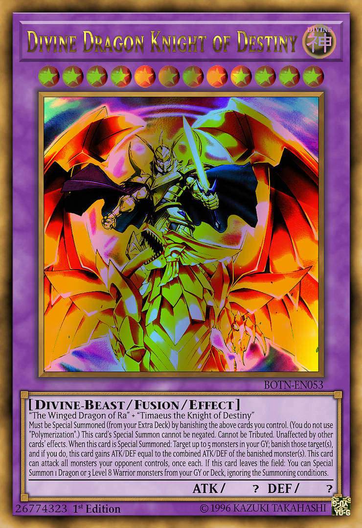 knight of destiny yugioh card Timaeus the (Green) - DLCS-EN054 - Ultra Rare Divine Dragon Knight of Destiny