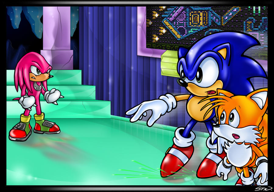 Knuckles vs. Sonic and Tails