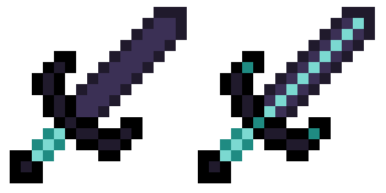 Minecraft Obsidian Swords by DBZ2010 on DeviantArt