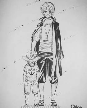 Luffy and Shanks