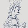 Deer girl with fimbucks brand coffee