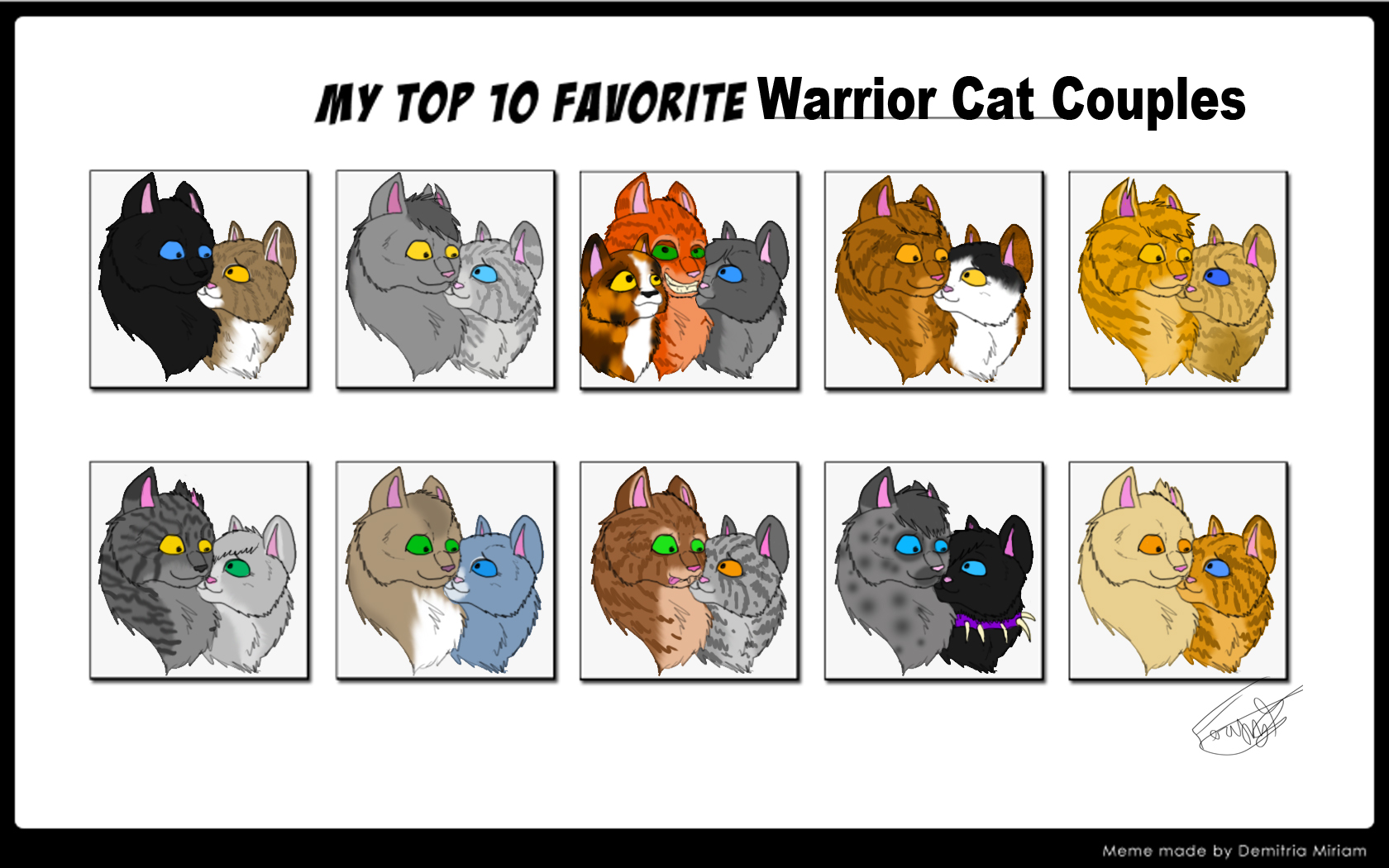 My Top 10 Favorite Warrior Cat Couples