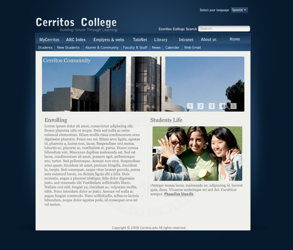 Clean Blue College site