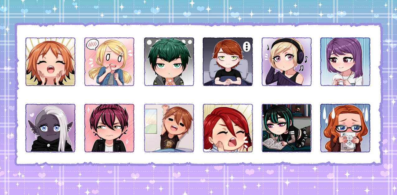 OC Stickers/Emotes 1 by CrimsonSnows on DeviantArt